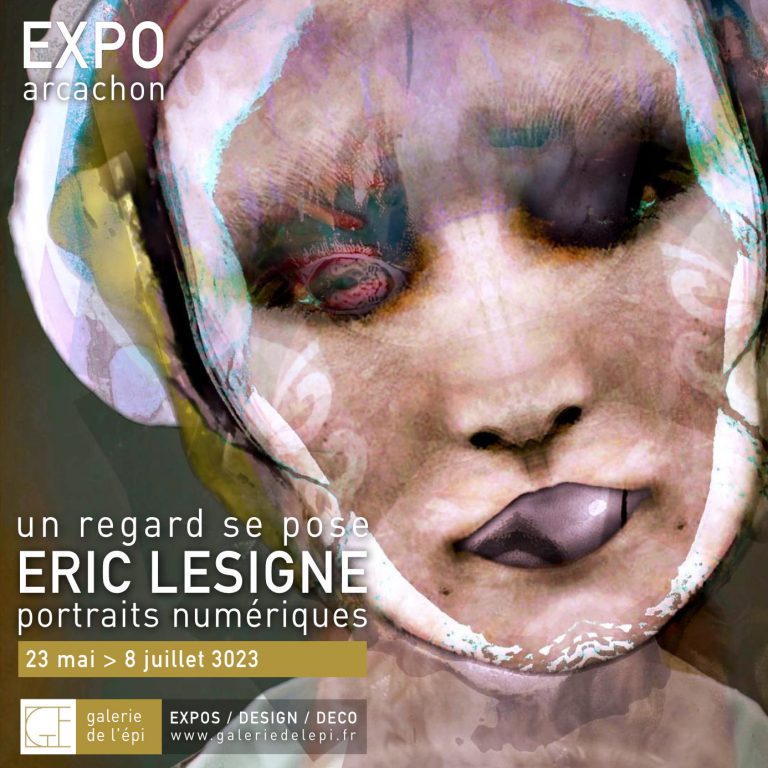 Exposition artiste Eric Lesigne - portraits numériques - Galerie de l'épi à Arcachon